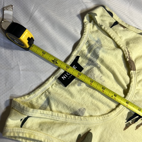 Nicce London Tank Top Muscle shirt Large Asis Light Yellow Camo - Picture 5 of 9